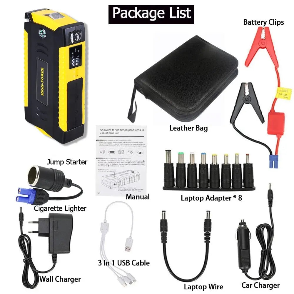 Car Jump Starter PowerBank Battery Booster Charger 12V StarterBuster Car Jump Starter PowerBank Battery Booster Charger 12V StarterBuster